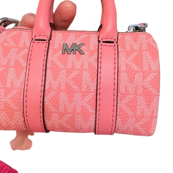 Michael kors micro mini barrel bag charm pink signature mk - Picture 5 of 10